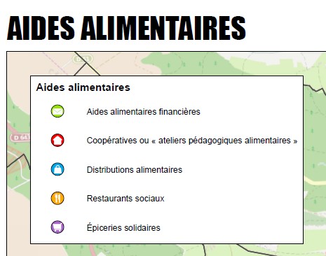 Légende de la carte Carte